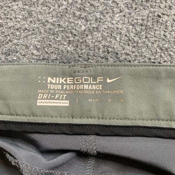Nike Golf Pants Mens 36 Grey Tour Performance Dri Fit Straight Leg Stretch - Picture 6 of 12